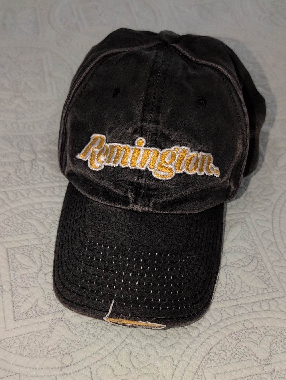 Remington Black Cap with Gold Script Logo
